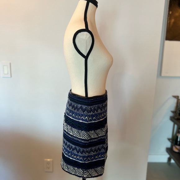 Zara Blue Pattern Mini Skirt - Picture 5 of 14